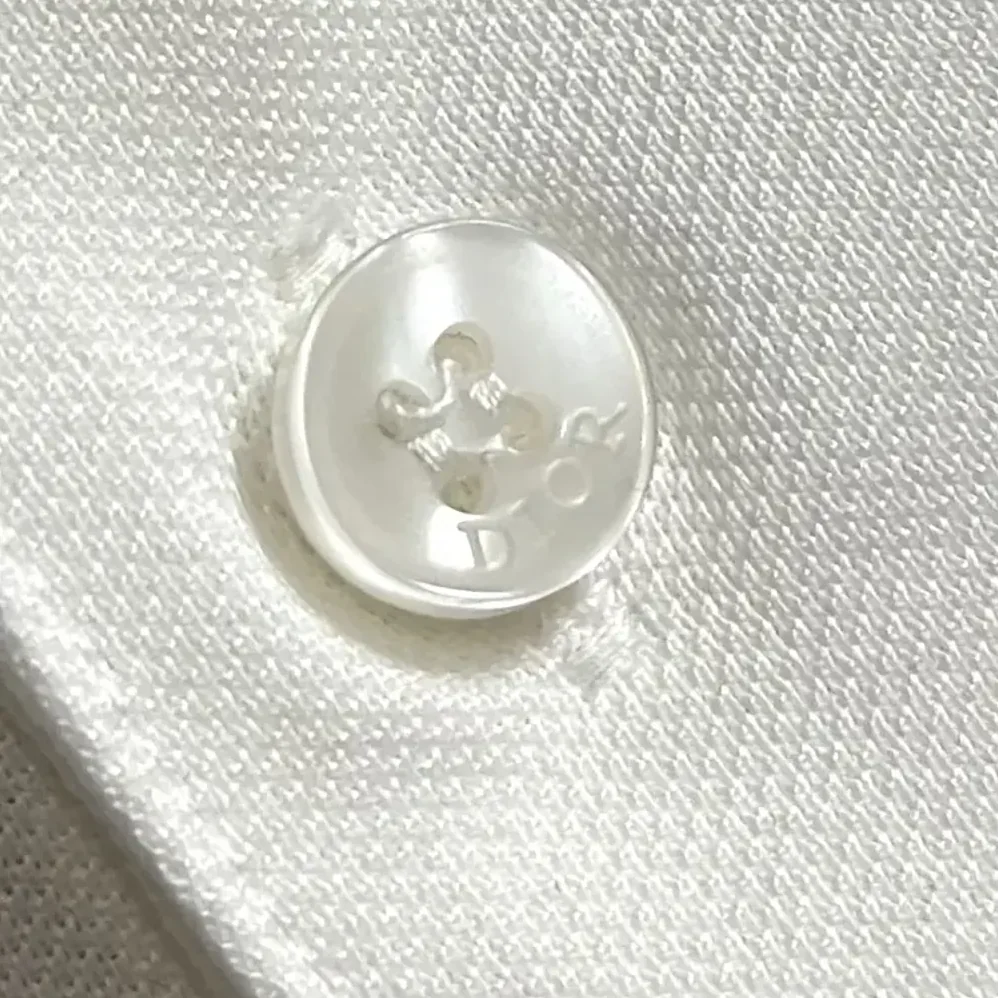 Dior Polo Shirt with Bee Embroidery White Cotton Piqué for Men