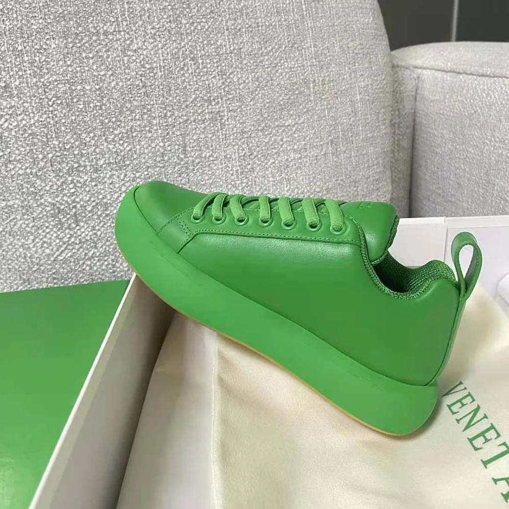 Bottega Veneta Pillow Sneaker Padded Leather Lace-up Sneakers for Unisex in Green