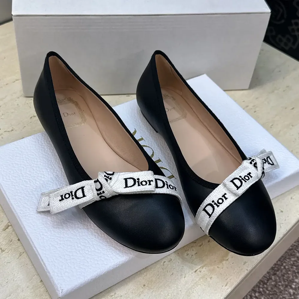 Dior J'Adior Ballet Flat Black Lambskin for Women