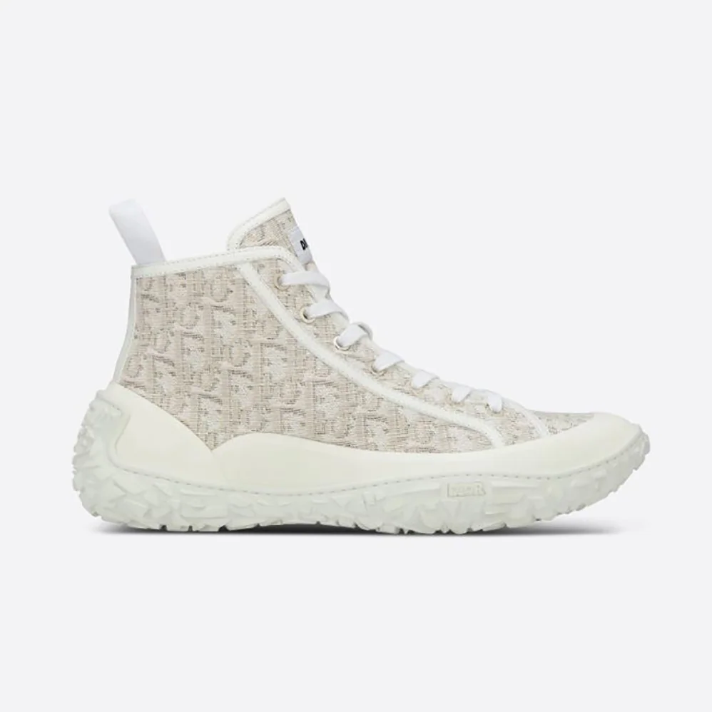 Dior B28 High-top Sneaker Off-White Dior Oblique Jacquard and White Rubber for Unisex