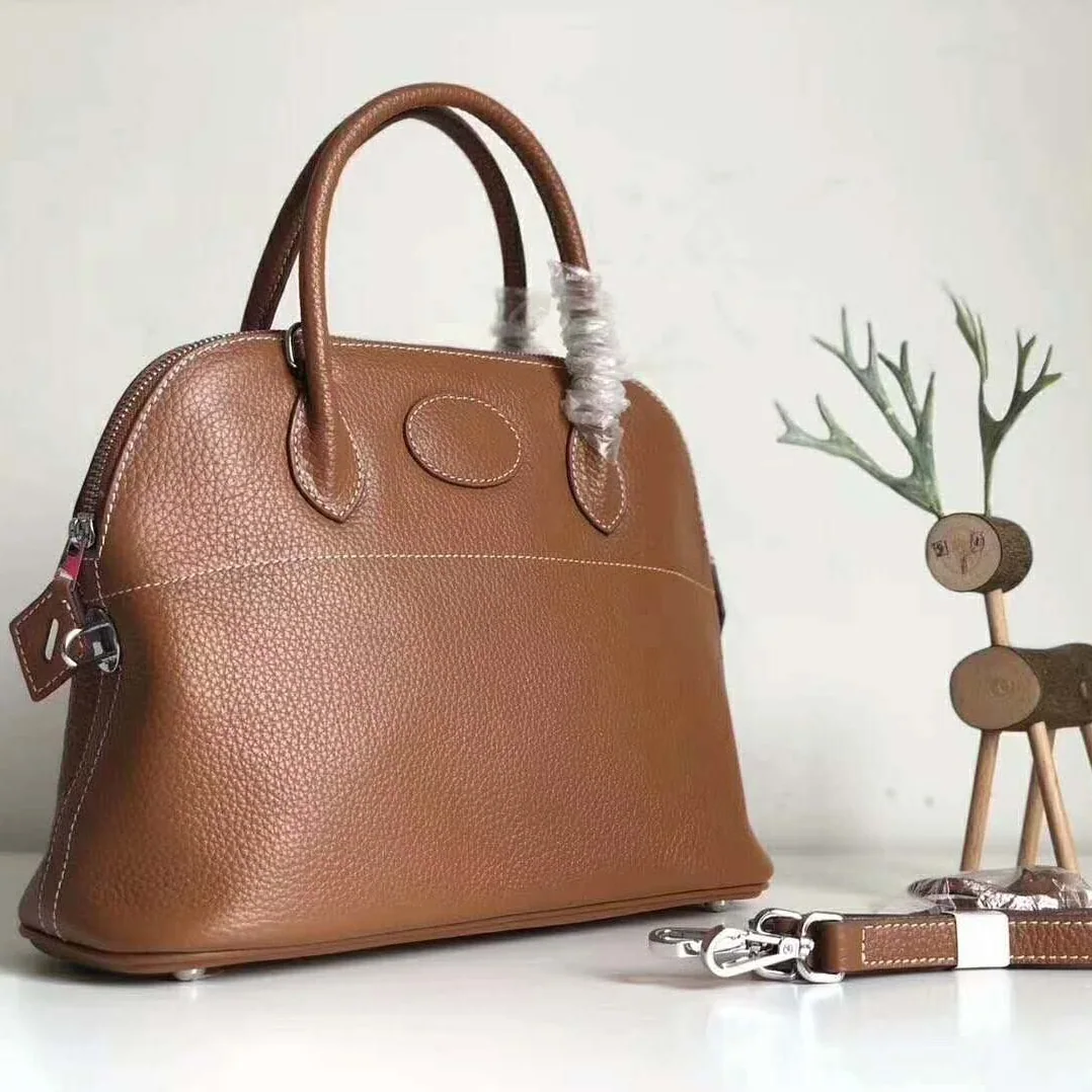 Hermes Bolide 31 bag in Taurillon Clemence Leather for Women in Brown
