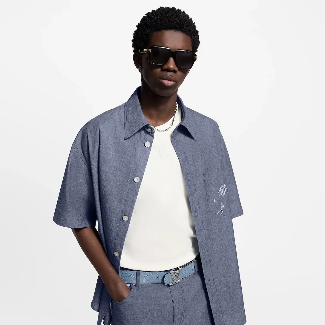Louis Vuitton LV Dimension Reversible Belt Blue