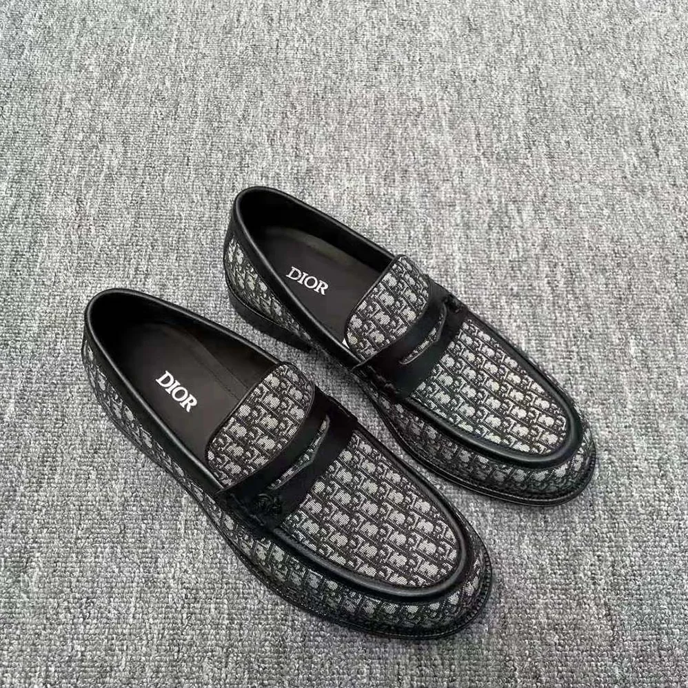 Dior Granville Loafer Beige and Black Dior Oblique Jacquard for Men