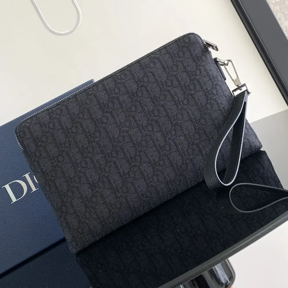 Dior Pouch Black Dior Oblique Jacquard for Men Dior Pouch Black Dior Oblique Jacquard for Men
