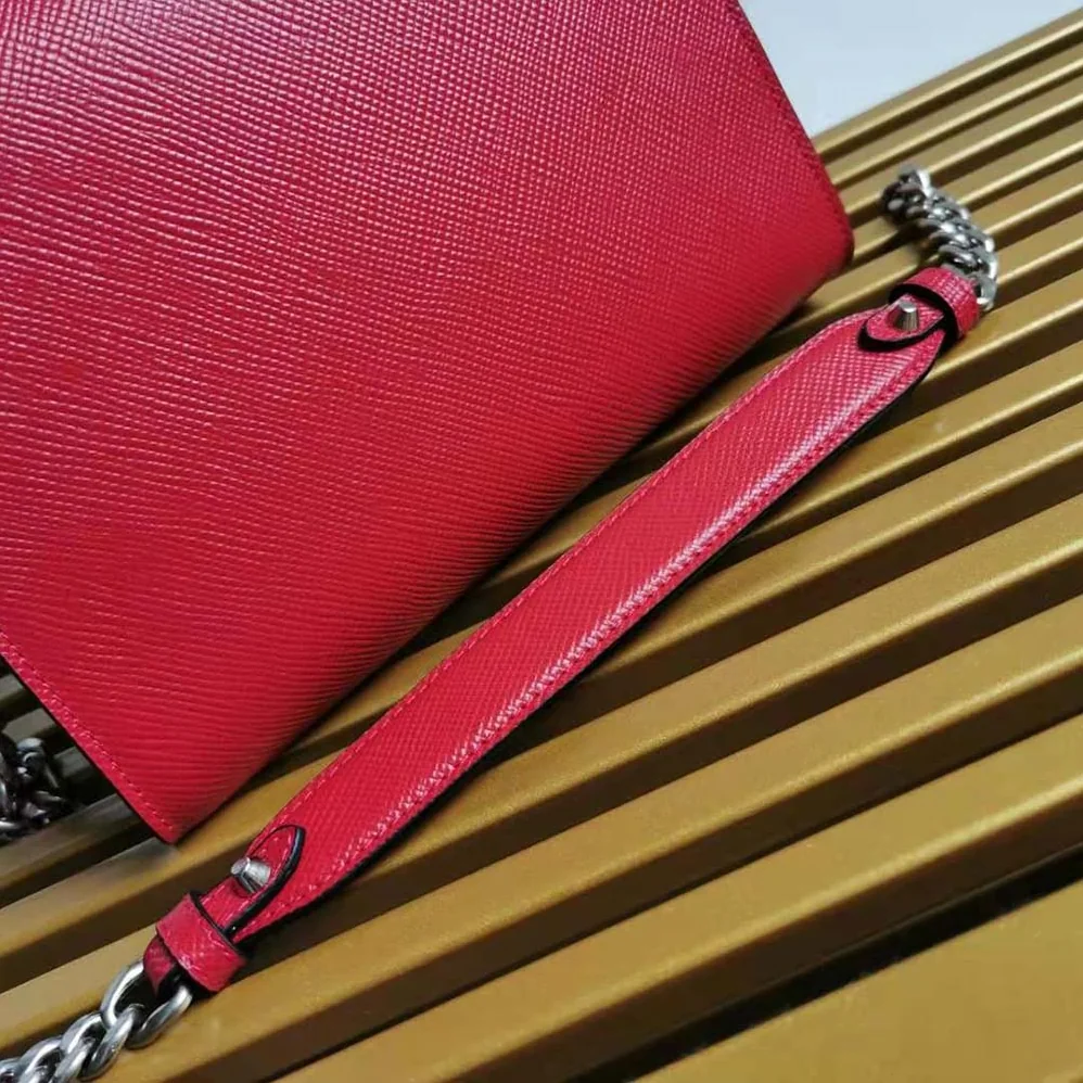 Prada Saffiano Leather Prada Monochrome Bag for Women in Red Prada Saffiano Leather Prada Monochrome Bag for Women in Red