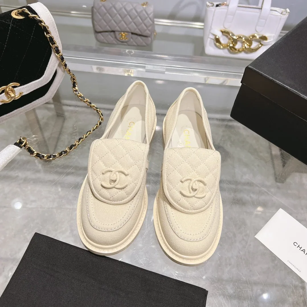 Chanel Moccasins White Chanel Moccasins White