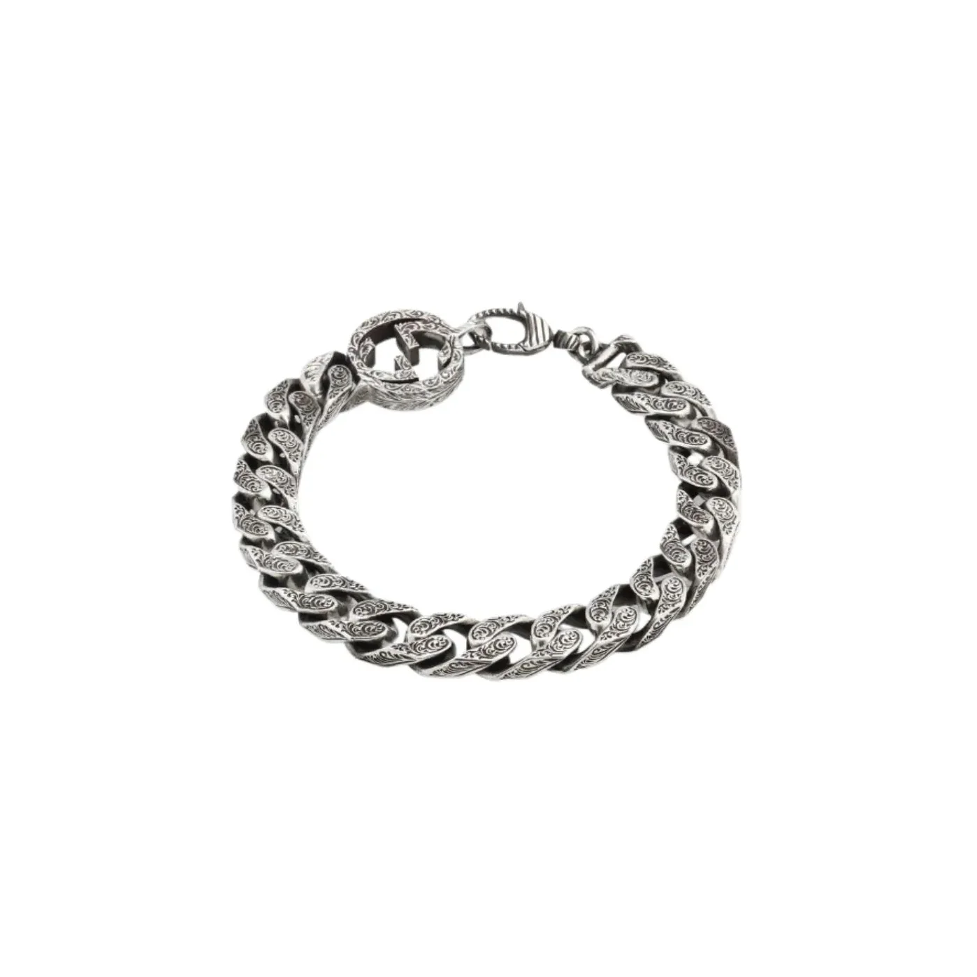 Gucci Interlocking G Chain Bracelet Silver Tone Gucci Interlocking G Chain Bracelet Silver Tone