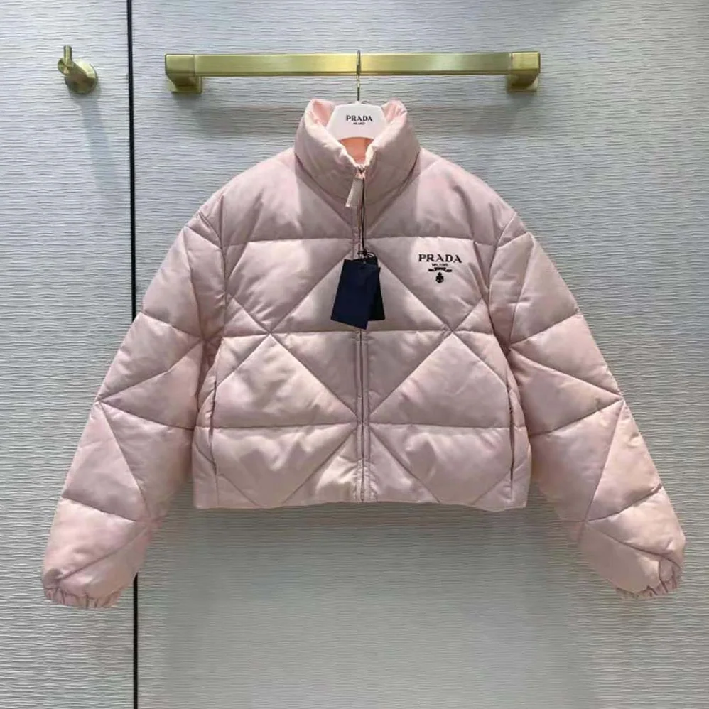 Prada Re-Nylon Gabardine Cropped Down Jacket for Women
