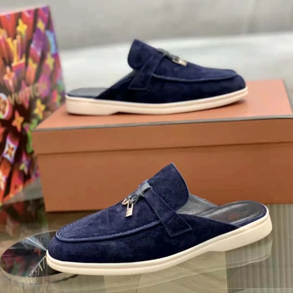 Loro Piana Babouche Charms Walk Loafers for Unisex in Navy