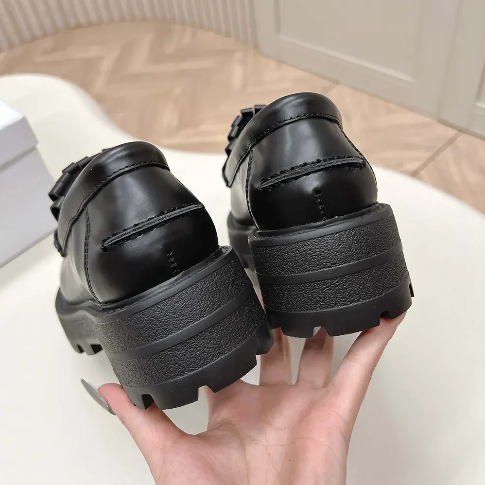 Dior Emblem Loafer Black Brushed Calfskin for Women Dior Emblem Loafer Black Brushed Calfskin for Women