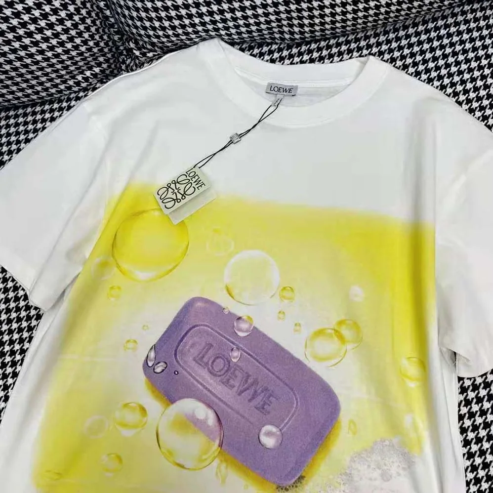 Loewe Soap T-shirt in Cotton for Women in White Loewe Soap T-shirt in Cotton for Women in White