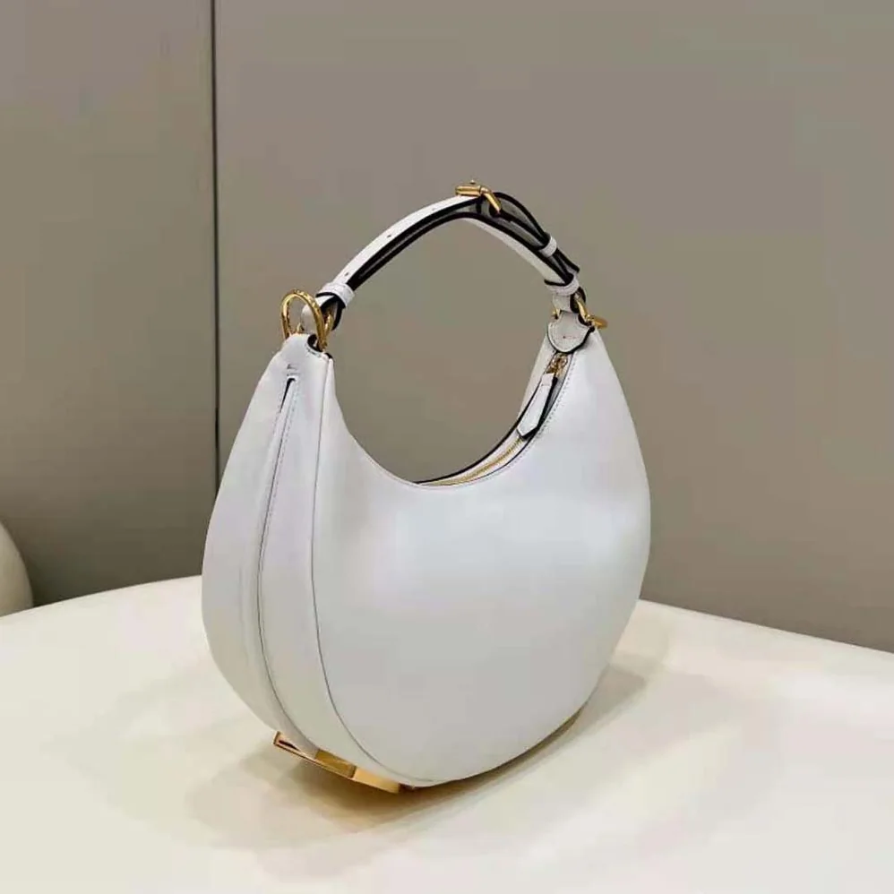 Fendi Fendigraphy Small White Leather Bag for Women Fendi Fendigraphy Small White Leather Bag for Women