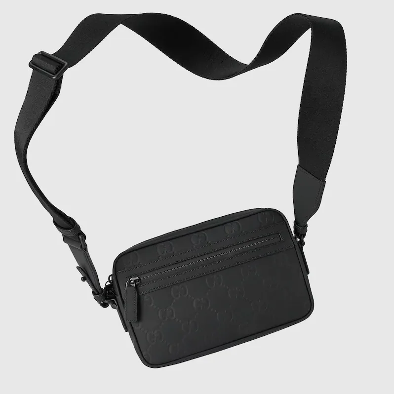 Gucci Rubber-Effect Small Crossbody Bag Black / Gucci Rubber-Effect Small Crossbody Bag Black /