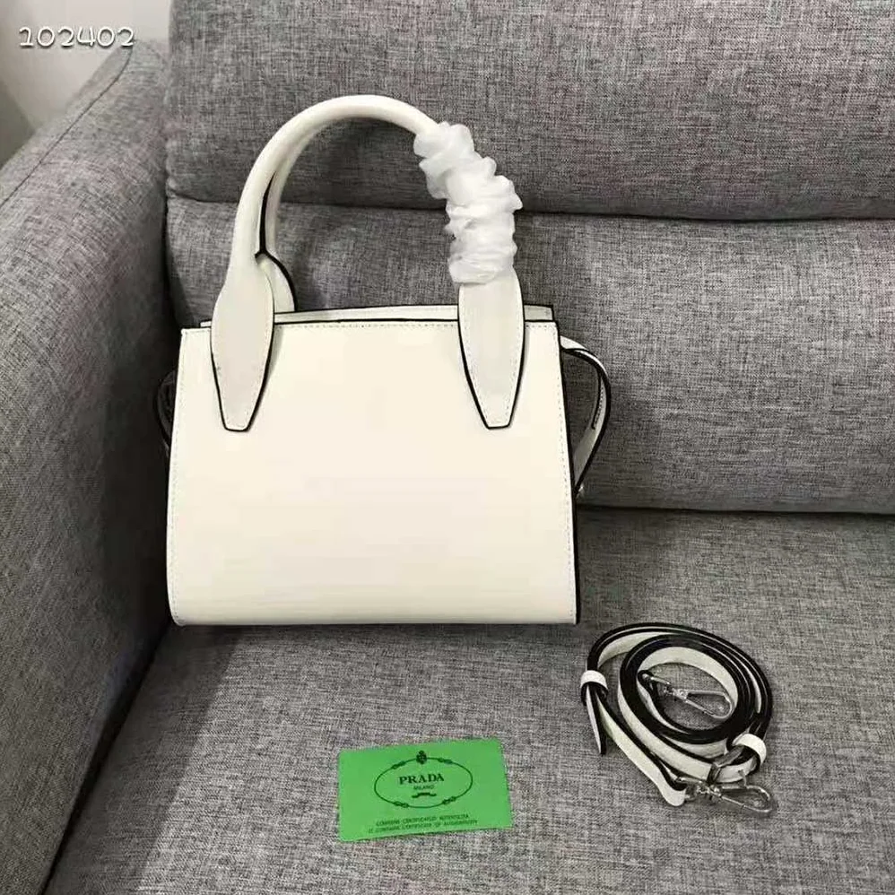 Prada Saffiano leather Prada Kristen Handbag for Women in Wihte Prada Saffiano leather Prada Kristen Handbag for Women in Wihte