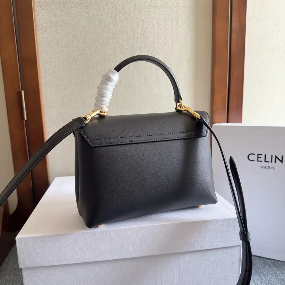 Celine Teen Nino Bag in Smooth Satinated Calfskin for Women in Black