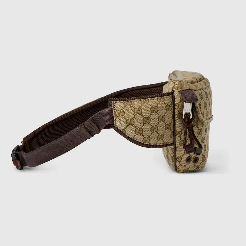 Gucci Small GG Belt Bag Beige And Dark Brown / Gucci Small GG Belt Bag Beige And Dark Brown /