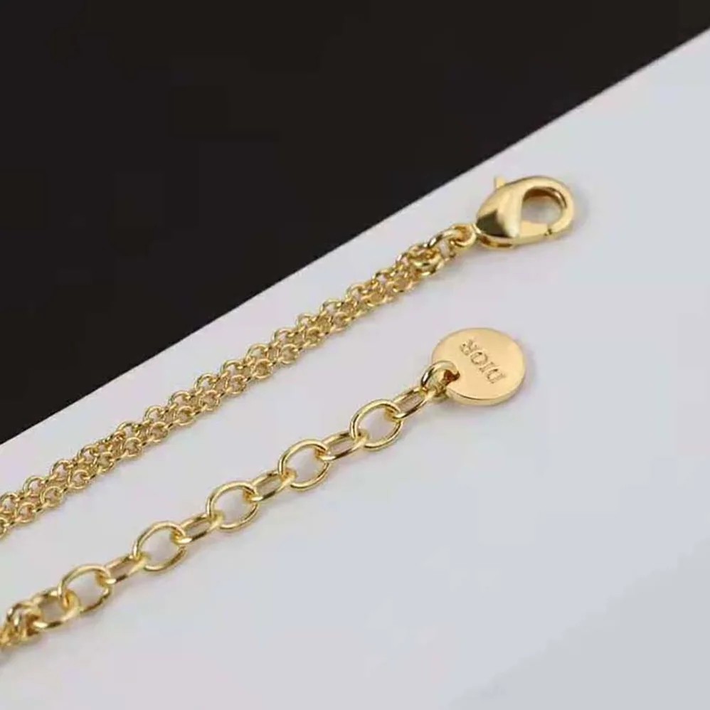 Dior Dioramour Necklace Gold-Finish Metal and Red Lacquer for Women Dior Dioramour Necklace Gold-Finish Metal and Red Lacquer for Women