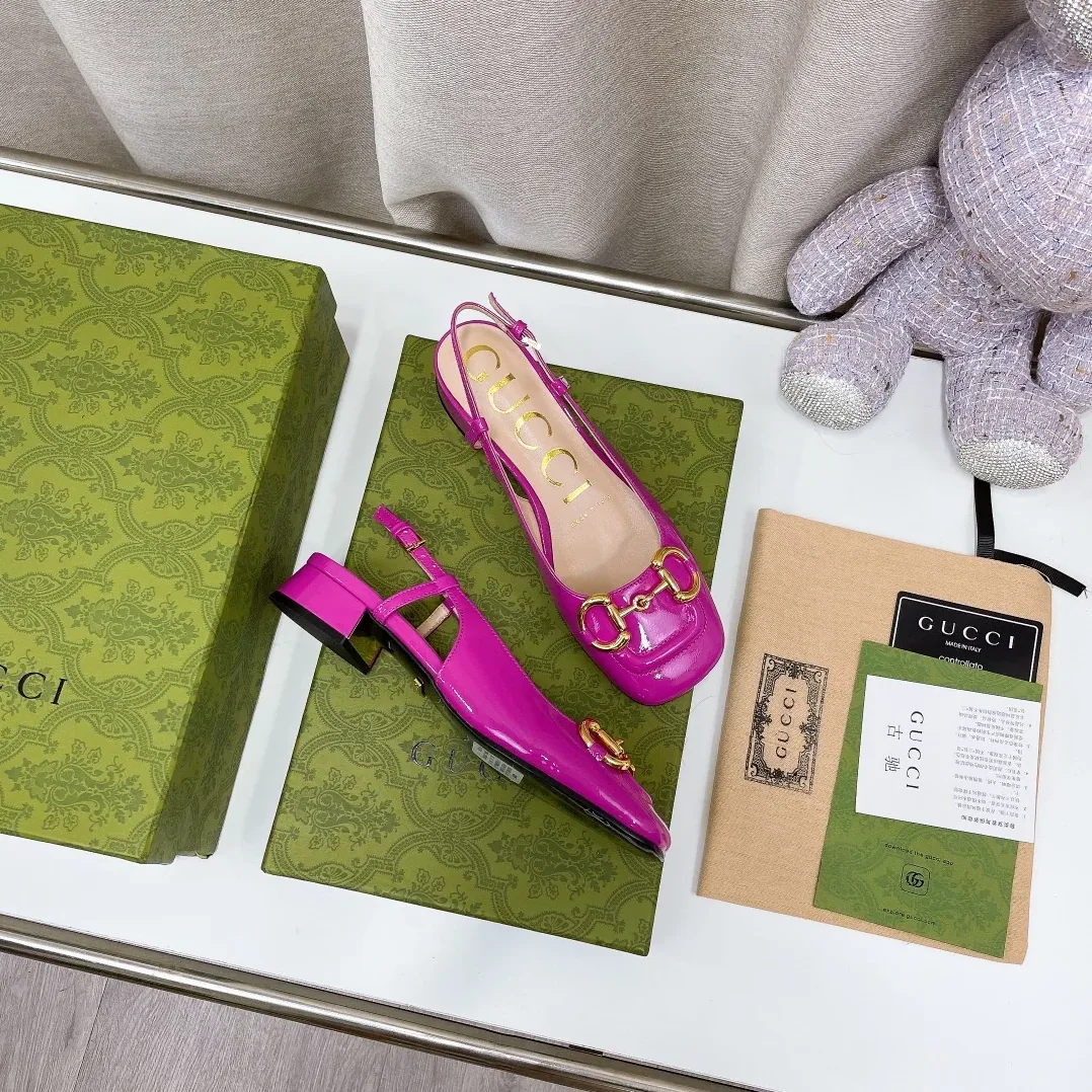 Gucci Slingback With Horsebit Dark Pink for Women