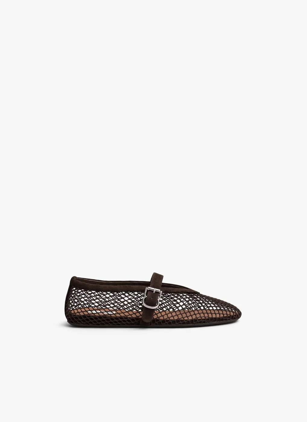 Alaia Ballet Flats In Fishnet Dark Brown - AA3A029TK061 - 733