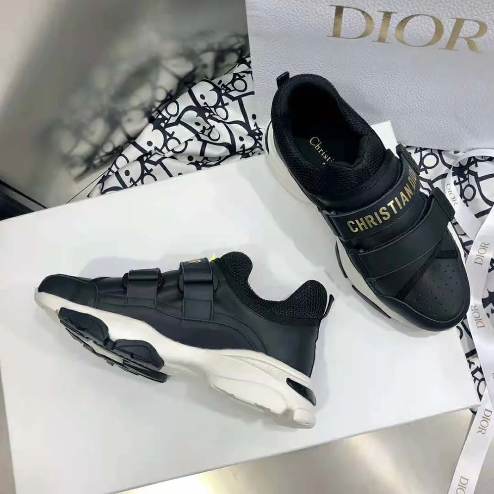 Dior D for Women in wander Sneaker Black Calfskin
