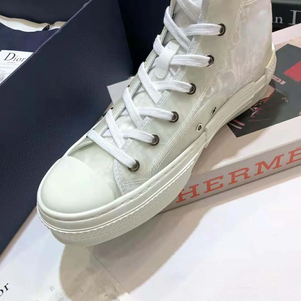 Dior B23 High-Top Sneaker White Dior Oblique Canvas for Men