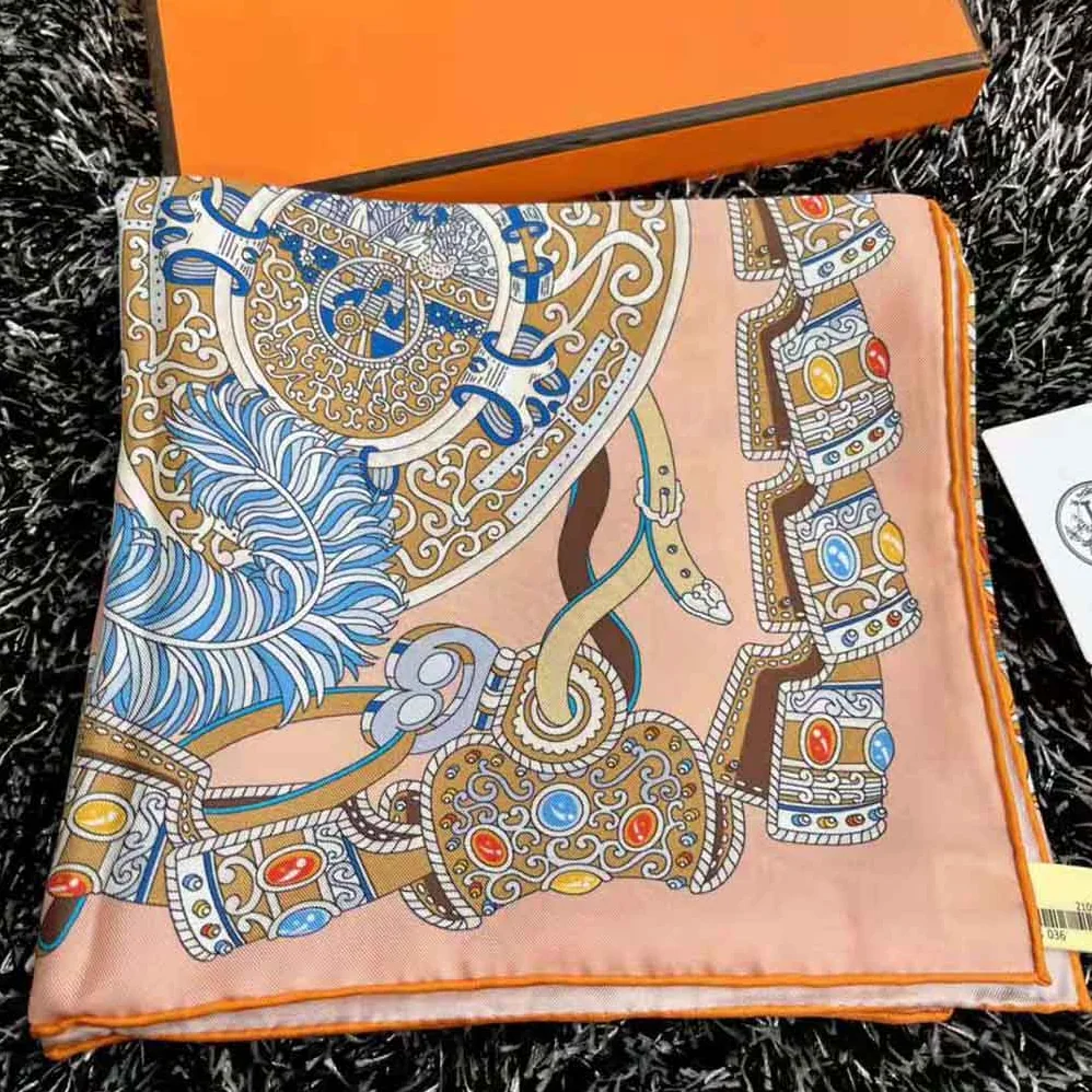 Hermes Sous L Egide De Mars Wash Scarf 90 for Women in Orange Hermes Sous L Egide De Mars Wash Scarf 90 for Women in Orange