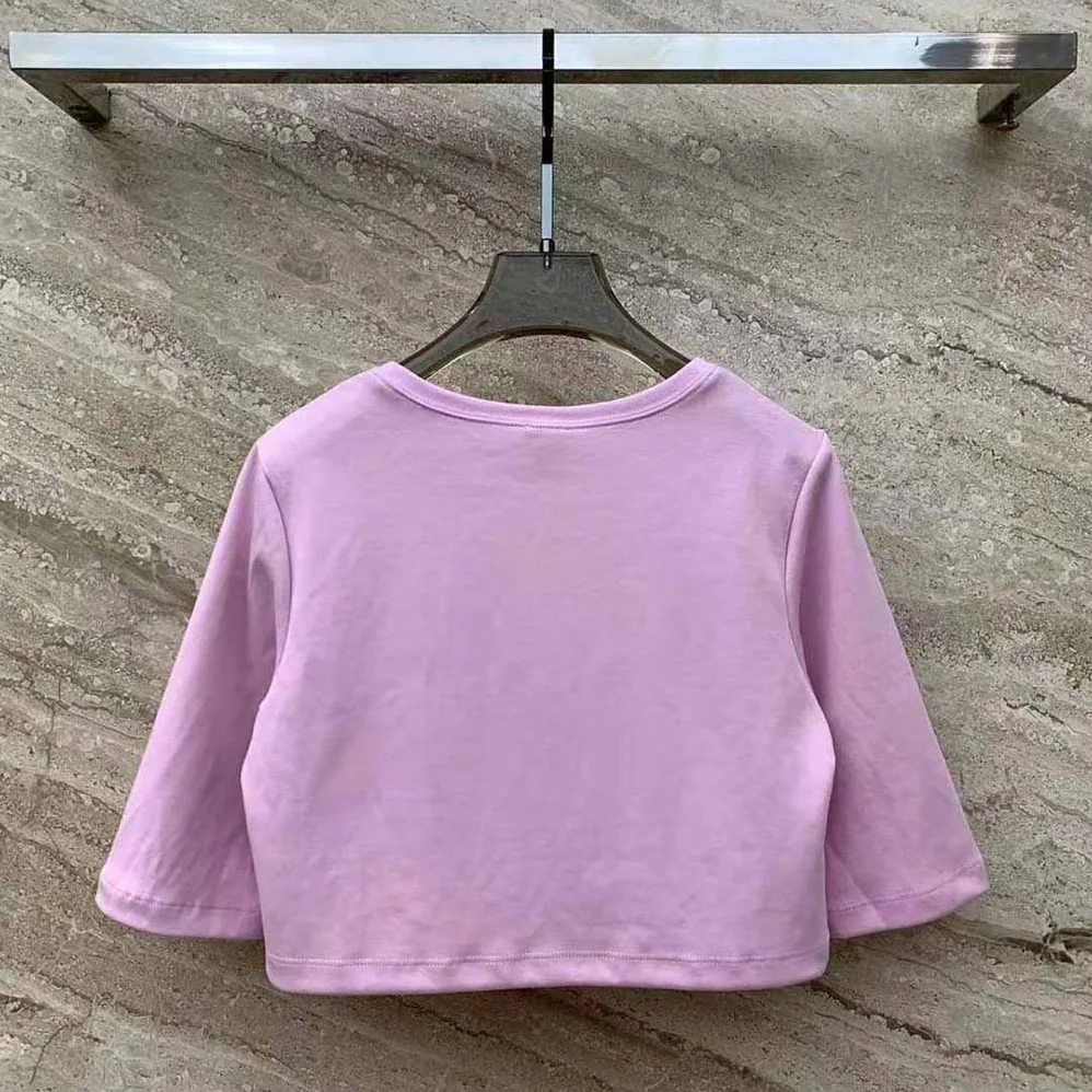 Loewe Cropped T-shirt in Cotton for Women in Pink Loewe Cropped T-shirt in Cotton for Women in Pink