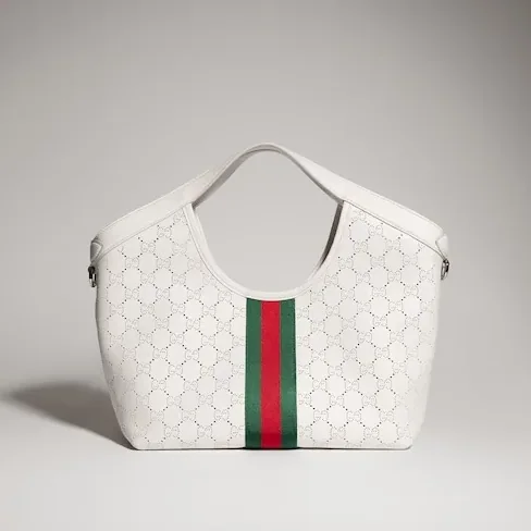 Gucci Giglio Small Tote Bag in White Palladium Hardware Gucci Giglio Small Tote Bag in White Palladium Hardware
