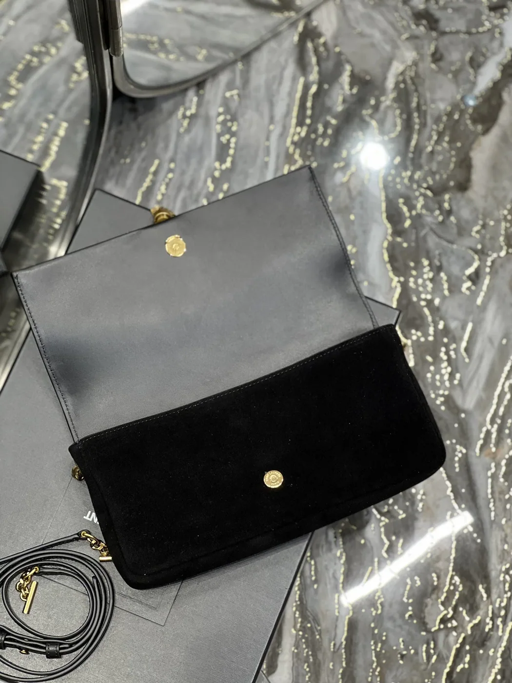 Saint Laurent Kate 99 Chain Bag With Tassel Black