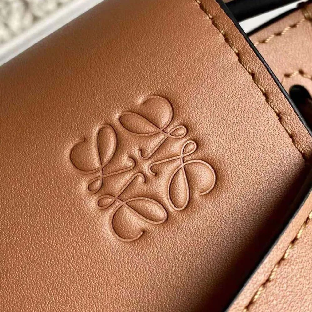 Loewe Mini Gate Dual Bag in Soft Calfskin and Jacquard for Women in Brown Loewe Mini Gate Dual Bag in Soft Calfskin and Jacquard for Women in Brown