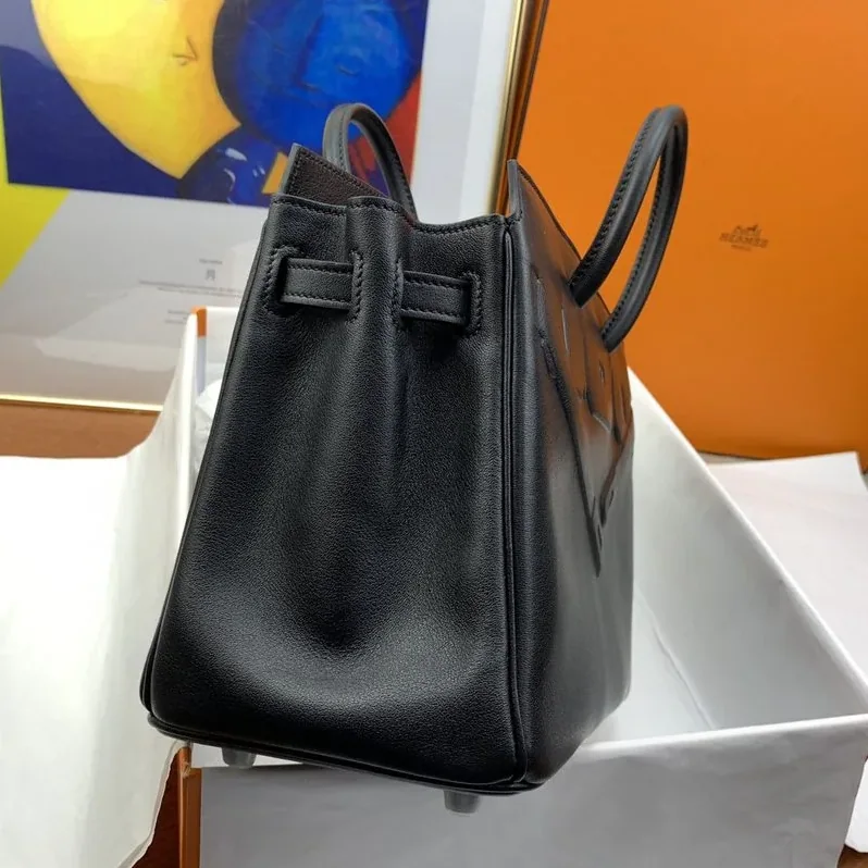 Hermes Birkin Top Handle Bag in Etoupe Shadow Black Hermes Birkin Top Handle Bag in Etoupe Shadow Black