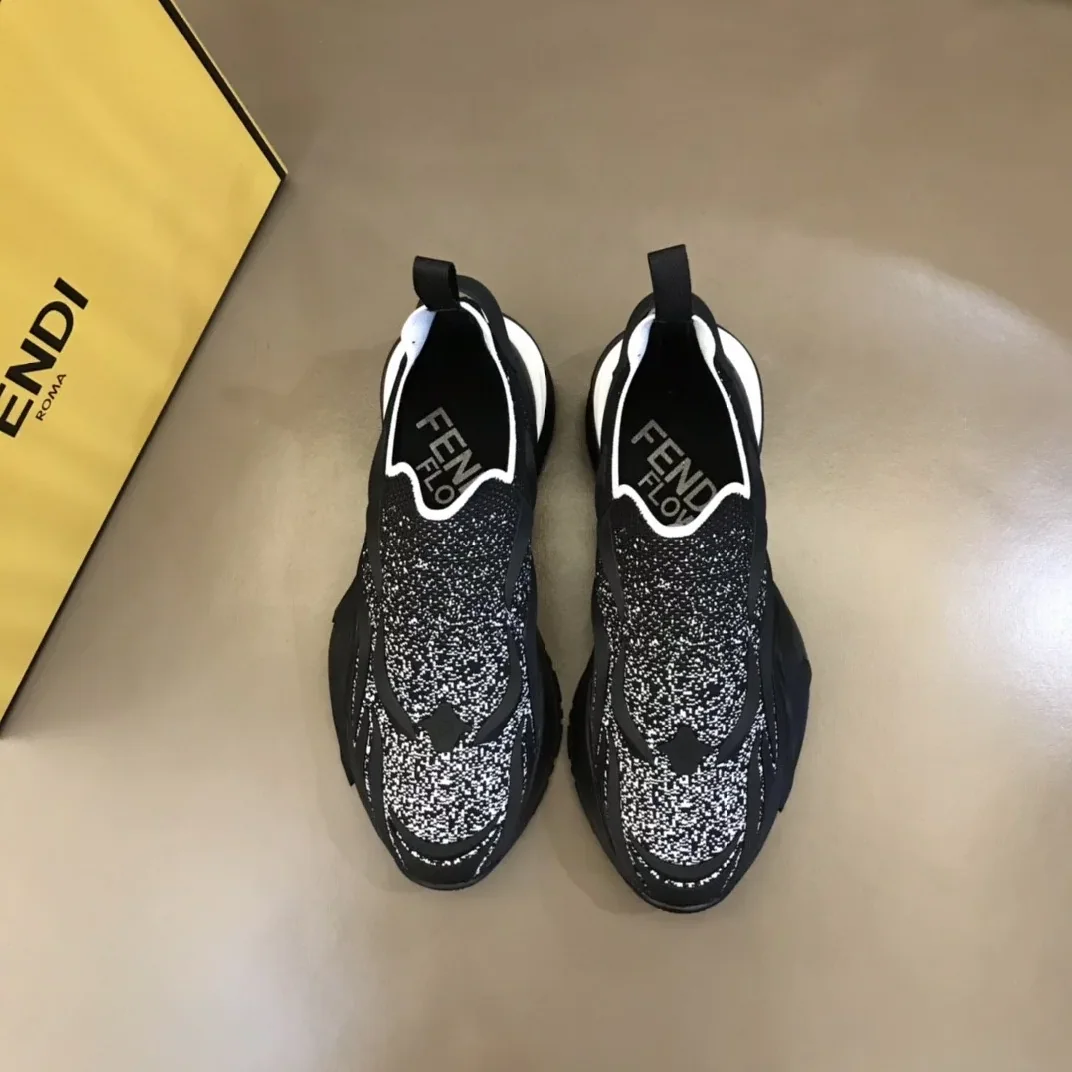 FD Fendi Flow Running Sneakers Light Black FD Fendi Flow Running Sneakers Light Black