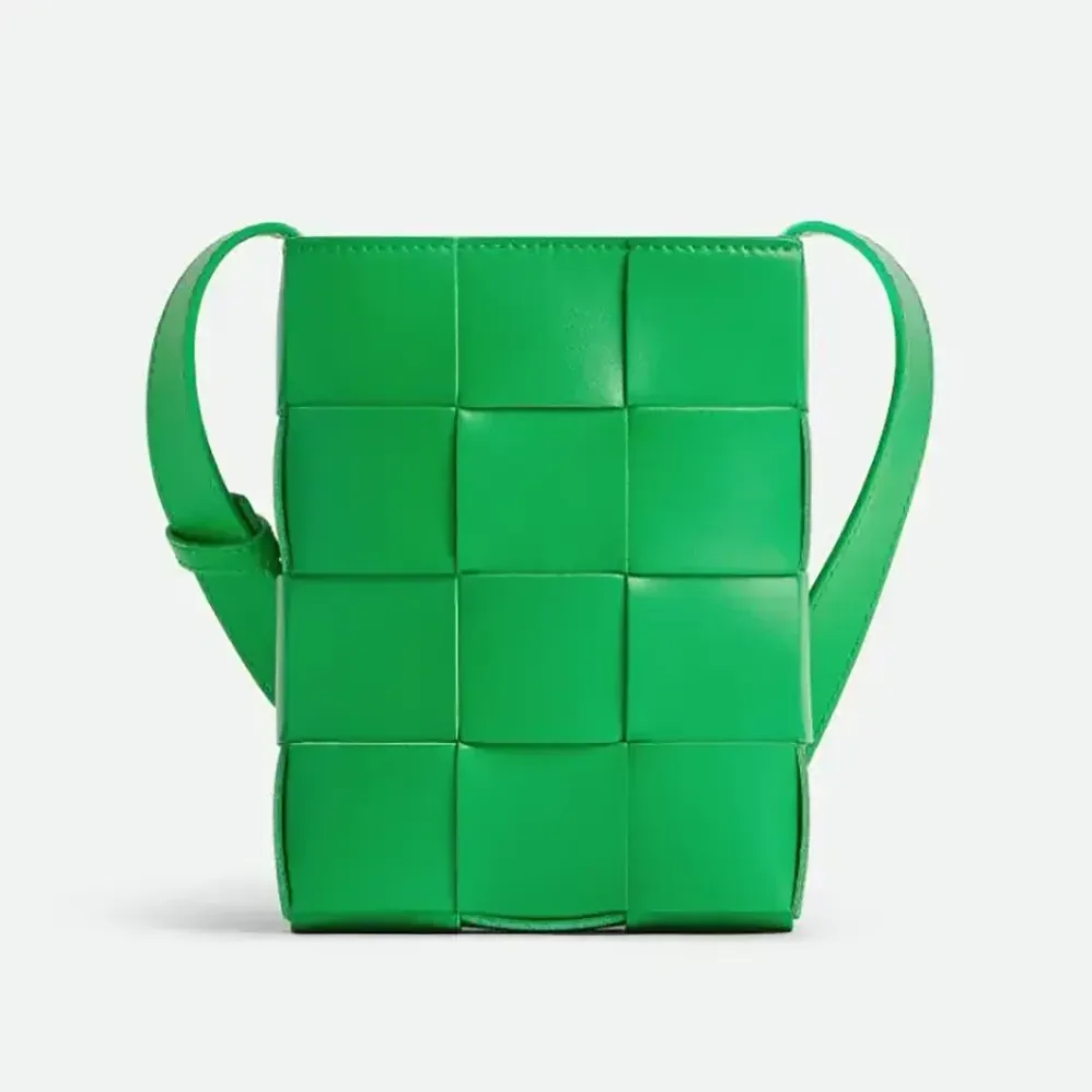 Bottega Veneta Mini Cassette Cross-Body Bag for Unisex in Green