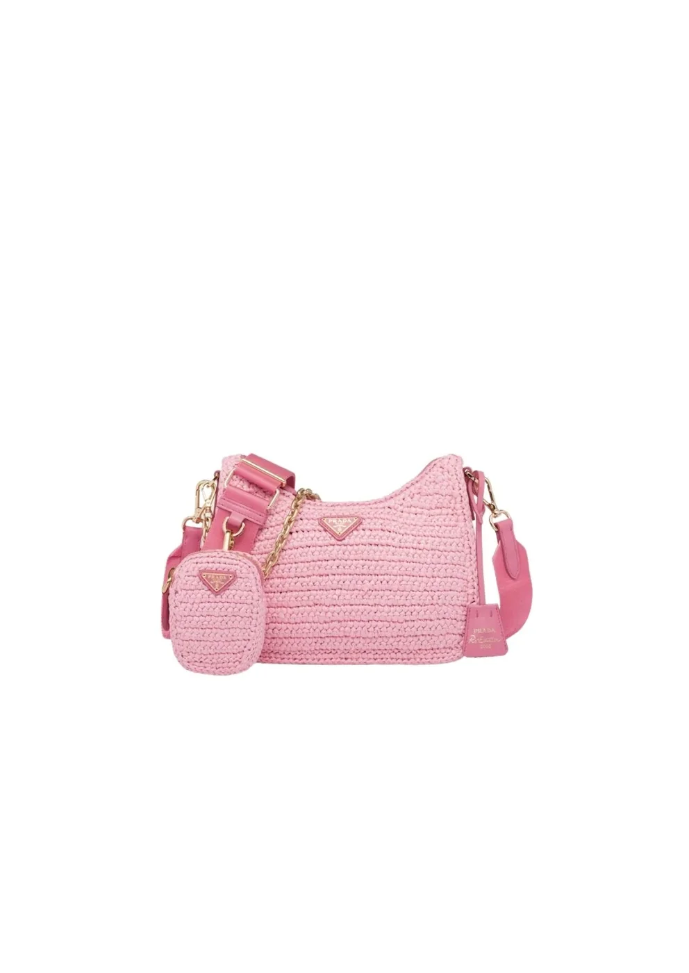 Re- 2005 Raffia Bag Pink 1BH204_2A2T_F0442_V_V9L Re- 2005 Raffia Bag Pink 1BH204_2A2T_F0442_V_V9L