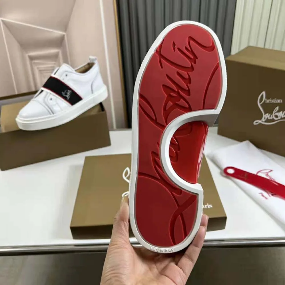 Christian Louboutin Adolescenza Sneakers for Men in White Christian Louboutin Adolescenza Sneakers for Men in White