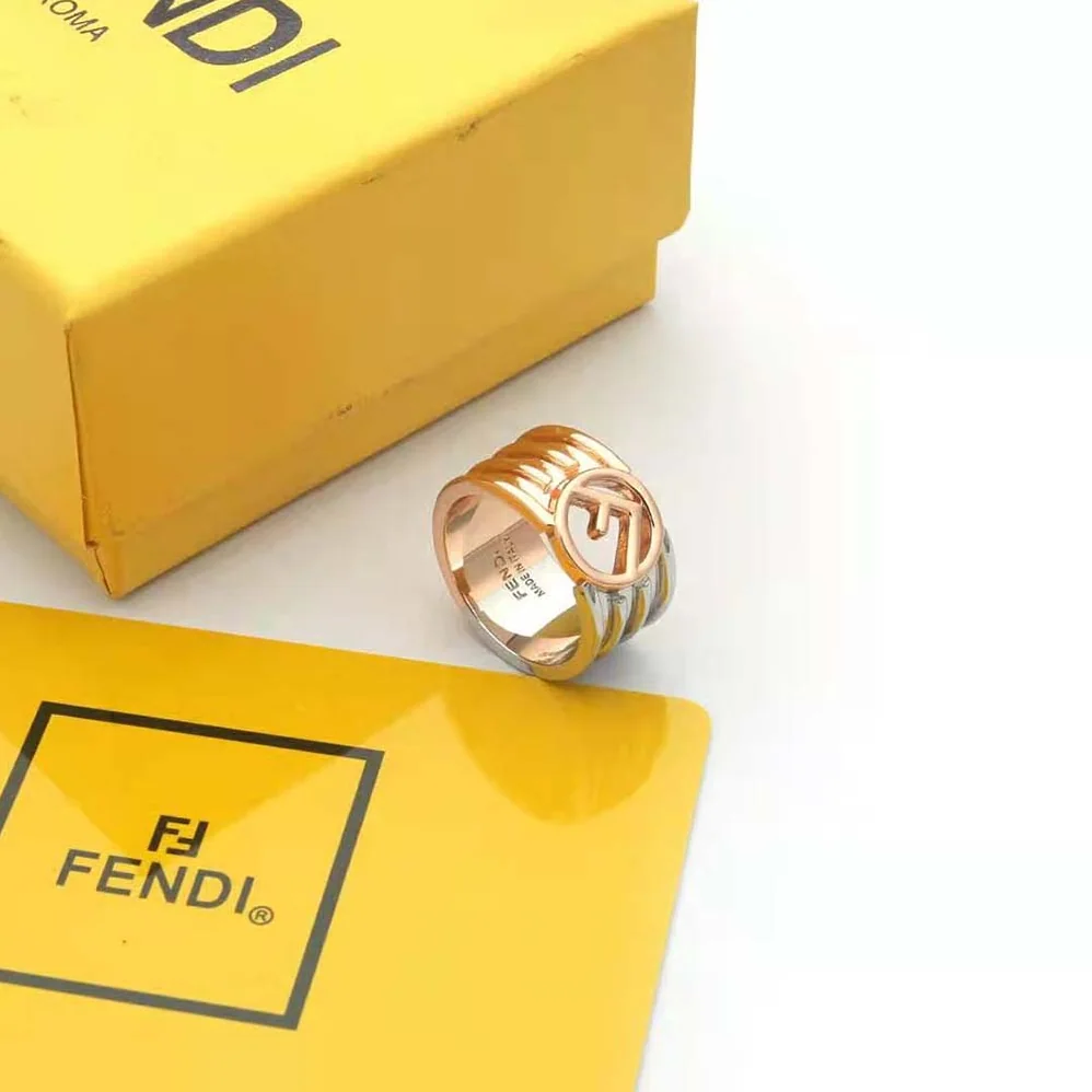 Fendi F is Fendi Gold and Palladium Ring for Women