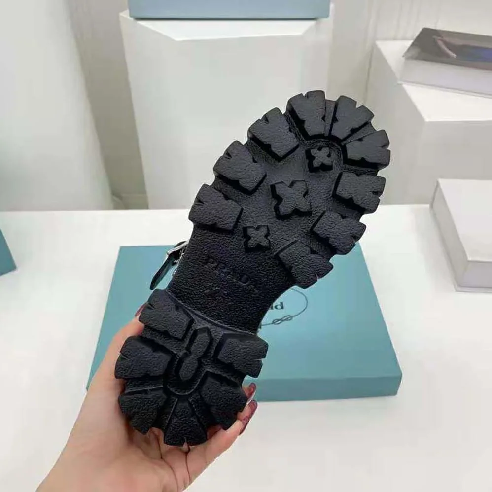 Prada Foam Rubber Sandals in 55 mm Heel Height for Women in Black