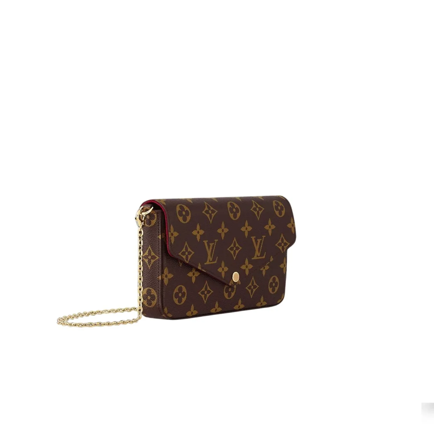 Louis Vuitton Pochette Felicie Shoulder Bag / Fuchsia Monogram Canvas Gold Hardware Louis Vuitton Pochette Felicie Shoulder Bag / Fuchsia Monogram Canvas Gold Hardware