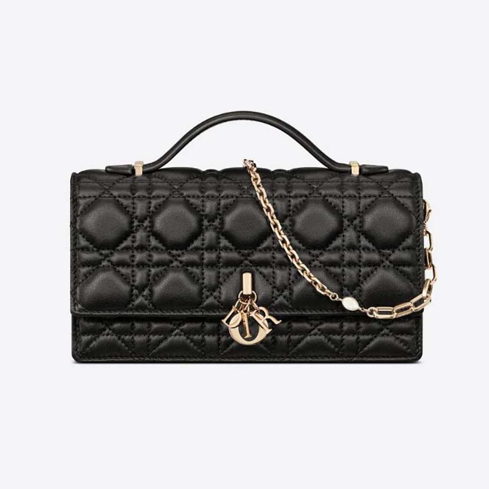Dior Mini Miss Dior Bag Black Cannage Lambskin for Women