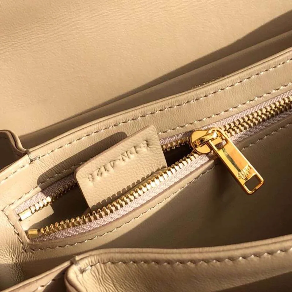 Celine Teen Triomphe Bag in Shiny Calfskin for Women in Sandy