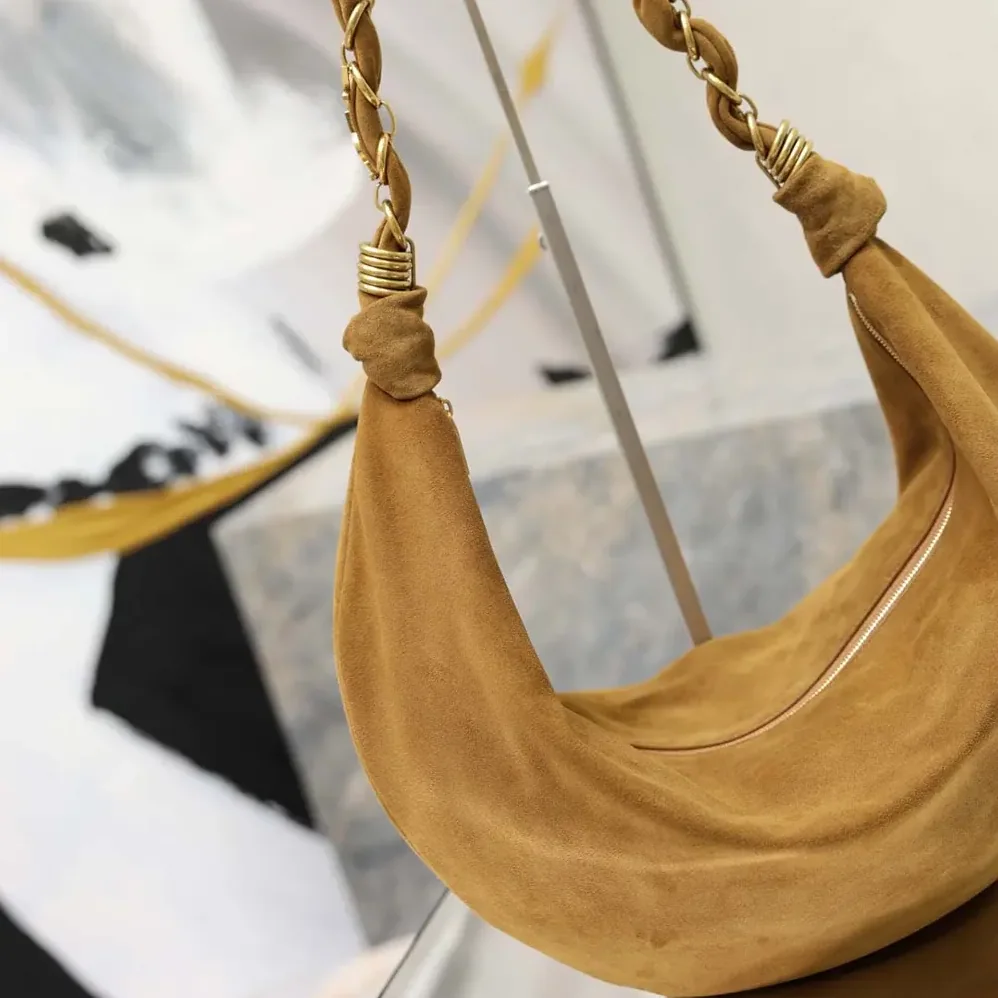 Saint Laurent YSL Amalia Small Hobo In Lambskin for Women in Brown