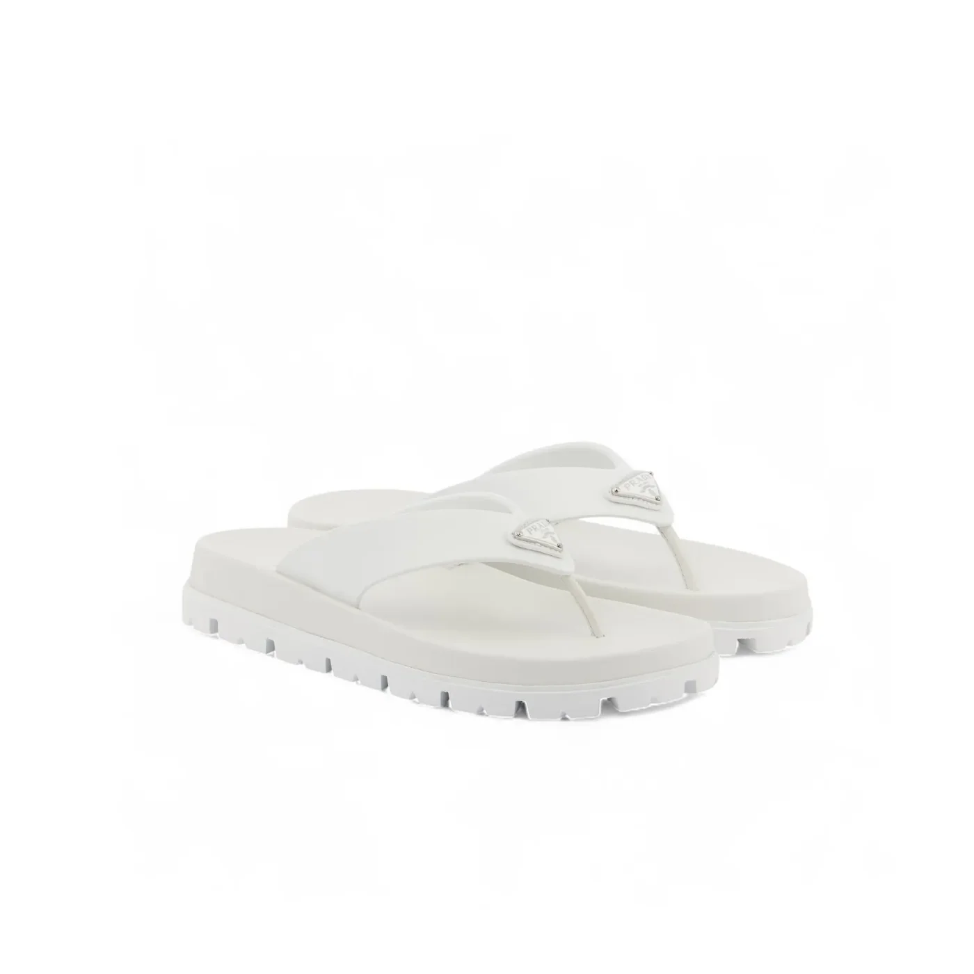 Prada Rubber Thong Sandal White - 1Y420N_3LKK_F0009_F_020