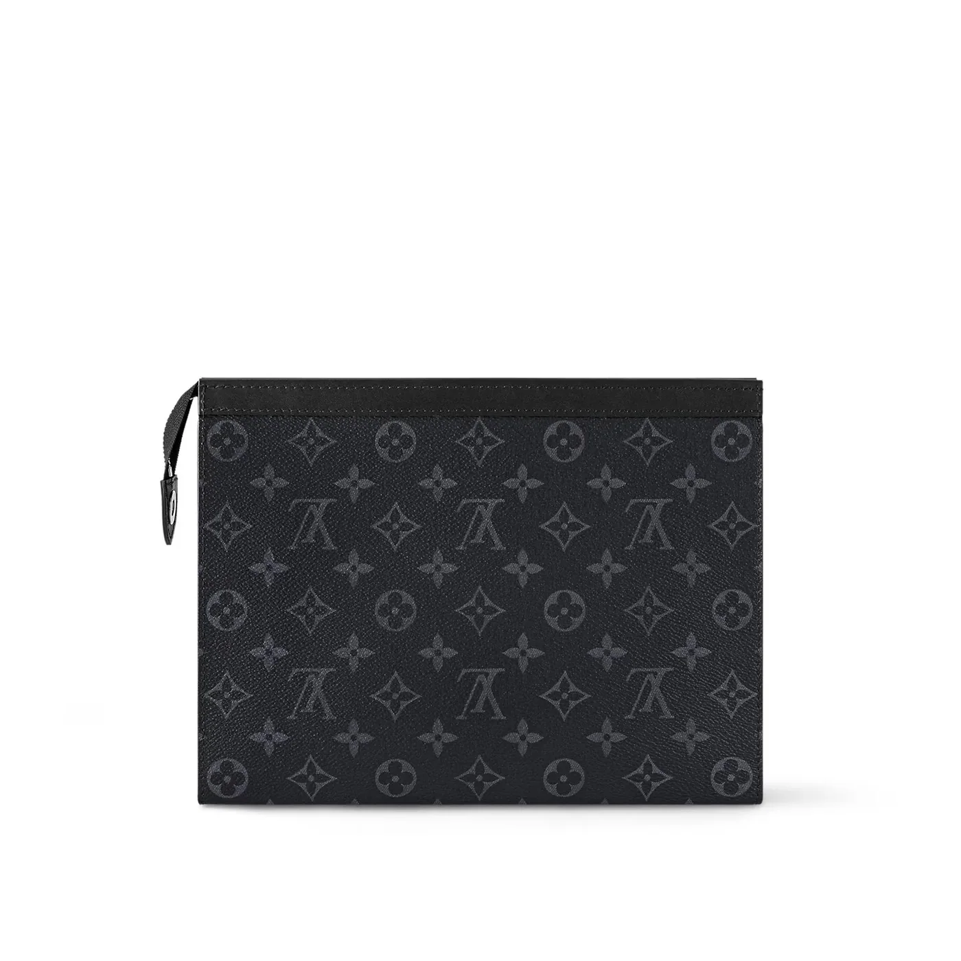 Louis Vuitton Pochette Voyage MM Pouch / Black/ Grey Monogram Eclipse Silver Hardware Louis Vuitton Pochette Voyage MM Pouch / Black/ Grey Monogram Eclipse Silver Hardware