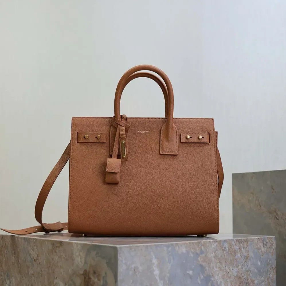 Saint Laurent YSL Baby Sac De Jour In Supple Grained Leather for Women in Brown Saint Laurent YSL Baby Sac De Jour In Supple Grained Leather for Women in Brown