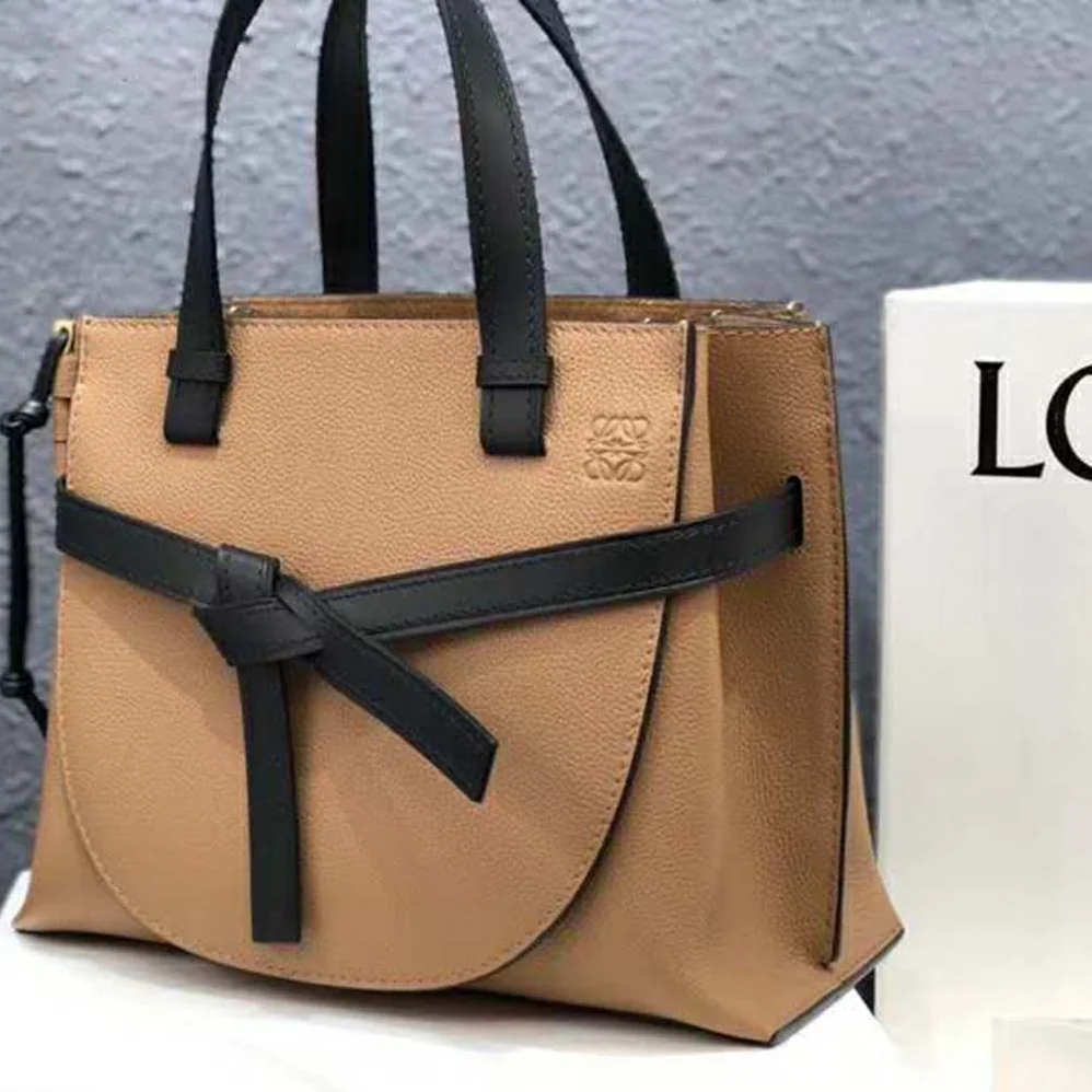 Loewe Gate Top Handle Small Bag for Women in Brown