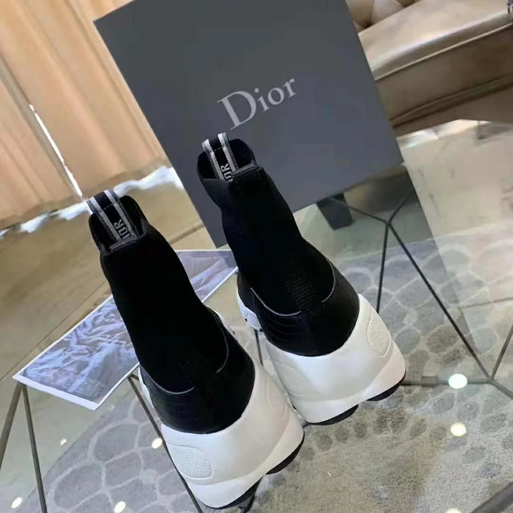 Dior F. Two Point Zero Technical Knit High-Top Sneaker for Women in Black