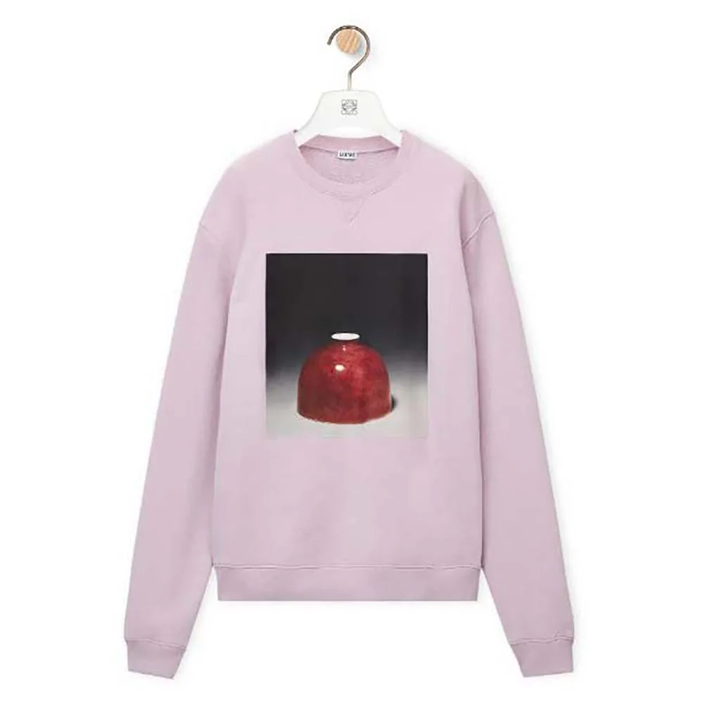 Loewe Ceramic Print Sweatshirt in Cotton for Women in Purple Loewe Ceramic Print Sweatshirt in Cotton for Women in Purple