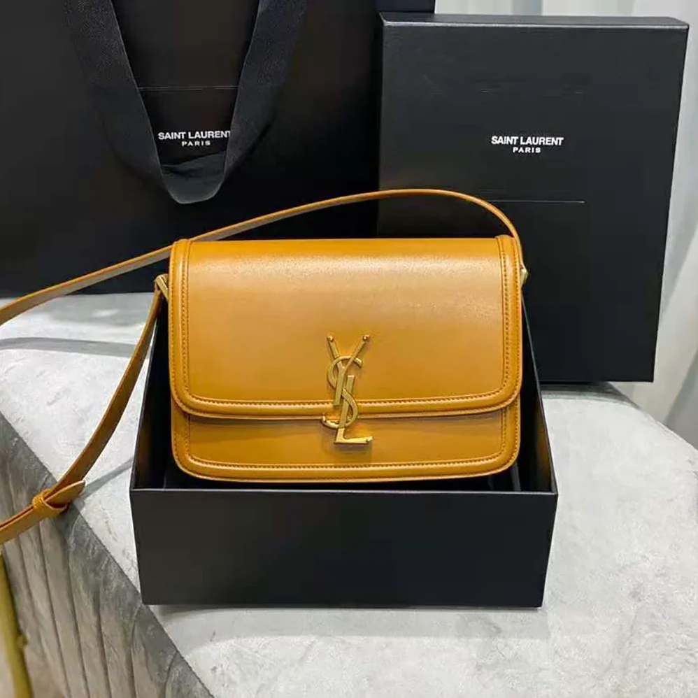 Saint Laurent YSL Solferino Medium Satchel in Box Saint Laurent Leather for Women in Brown Saint Laurent YSL Solferino Medium Satchel in Box Saint Laurent Leather for Women in Brown