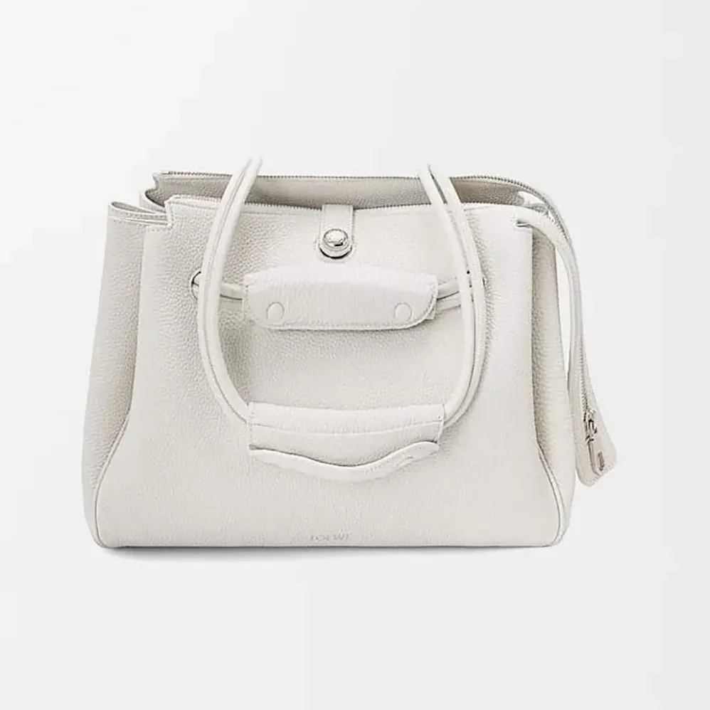 Loewe Small Madrid Bag in Supple Grained Calfskin for Women in White Loewe Small Madrid Bag in Supple Grained Calfskin for Women in White