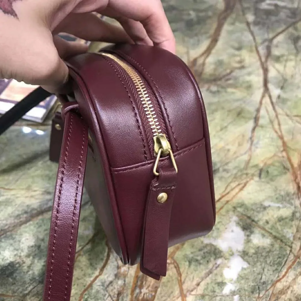 Saint Laurent YSL Lou Camera Bag Matelasse Leather for Women in Maroon